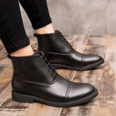 Retro Casual Fashion Business Leather Boots For Men